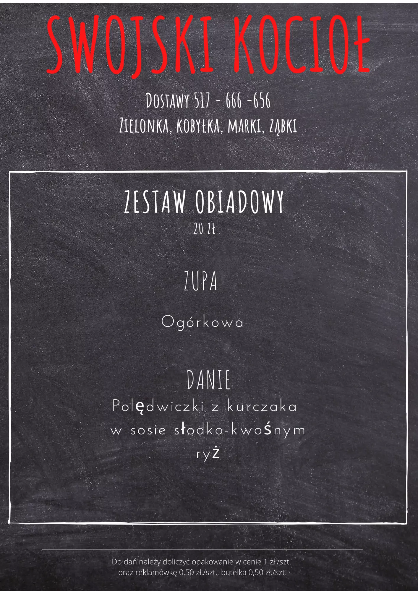 swojski kocioł zestawy obiadowe